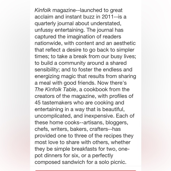 THE KINFOLK TABLE NWT hardcover book by Nathan Williams - Picture 2 of 4